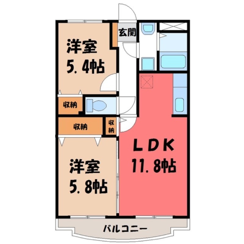 宇都宮市インターパークのマンションの間取り