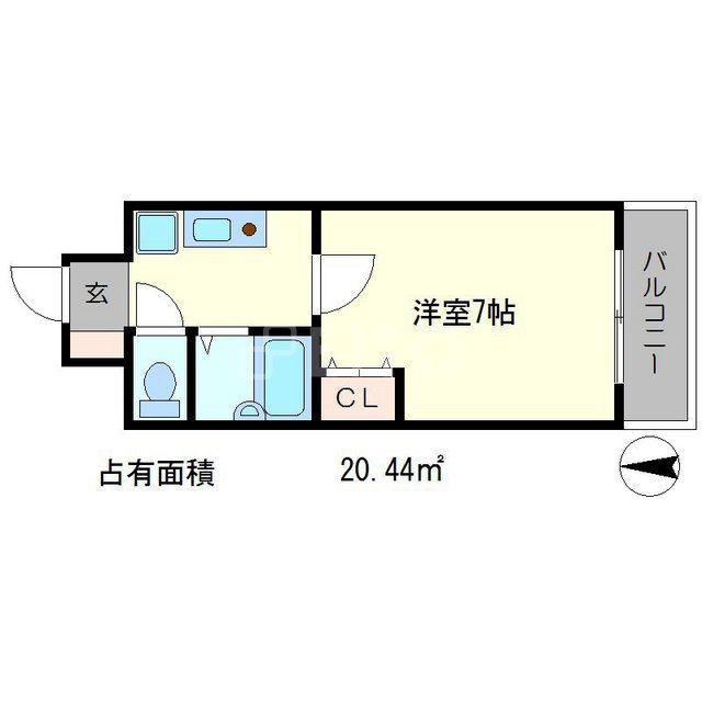 京卓ハイツの間取り