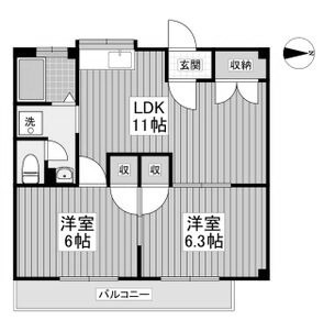 鴻巣市筑波のマンションの間取り