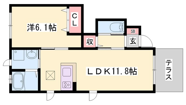 シャーメゾン荒川の間取り