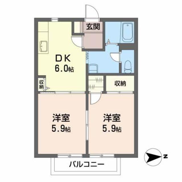 フィオレ　ルガール　Ｃの間取り