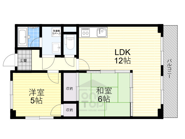 摂津市千里丘のマンションの間取り