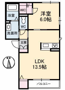 プロヌーブ西新浜の間取り