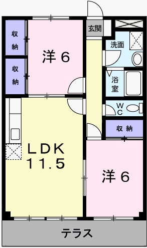 姫路市北今宿のマンションの間取り