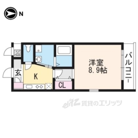 【京都市上京区玄蕃町のマンションの間取り】