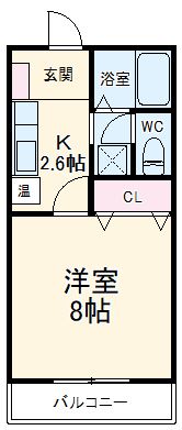 浜松市中央区半田山のアパートの間取り