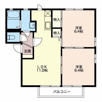 フォーレス東条　Ａ棟の間取り