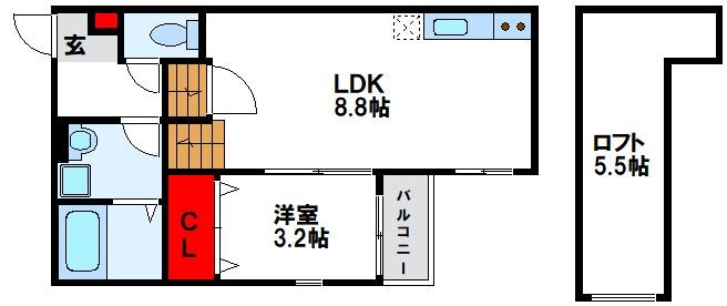 ポラリス福間の間取り