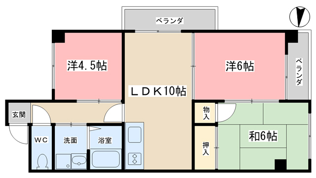 ヌーベル上花山の間取り