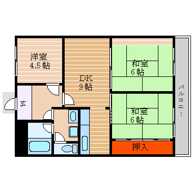 彦根市高宮町のマンションの間取り