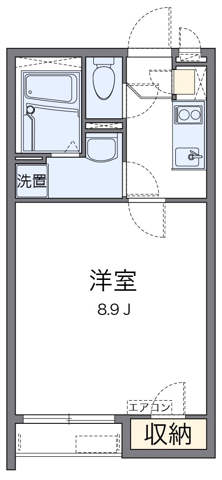 堺市中区毛穴町のアパートの間取り