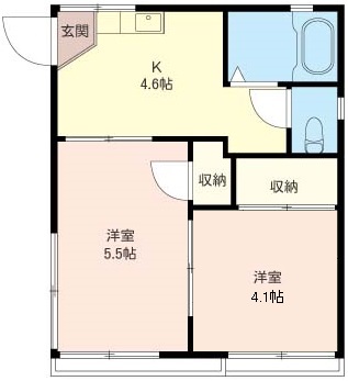 パークハイツＢ棟の間取り