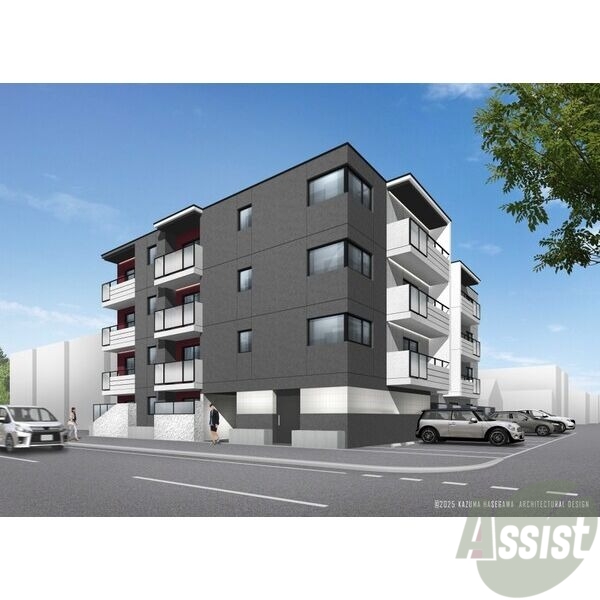 建物外観　外観予想パース　札幌市中央区「仮）プレスタ南７西１６ＭＳ」