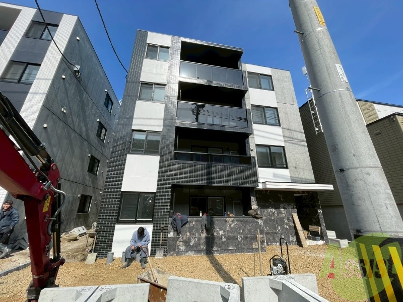 建物外観　外観予想パース　札幌市白石区栄通「仮）シティノーブル栄通」