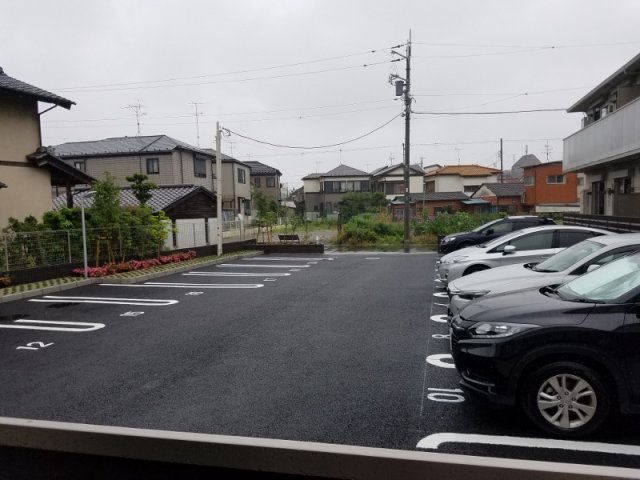 眺望　正面は駐車場です