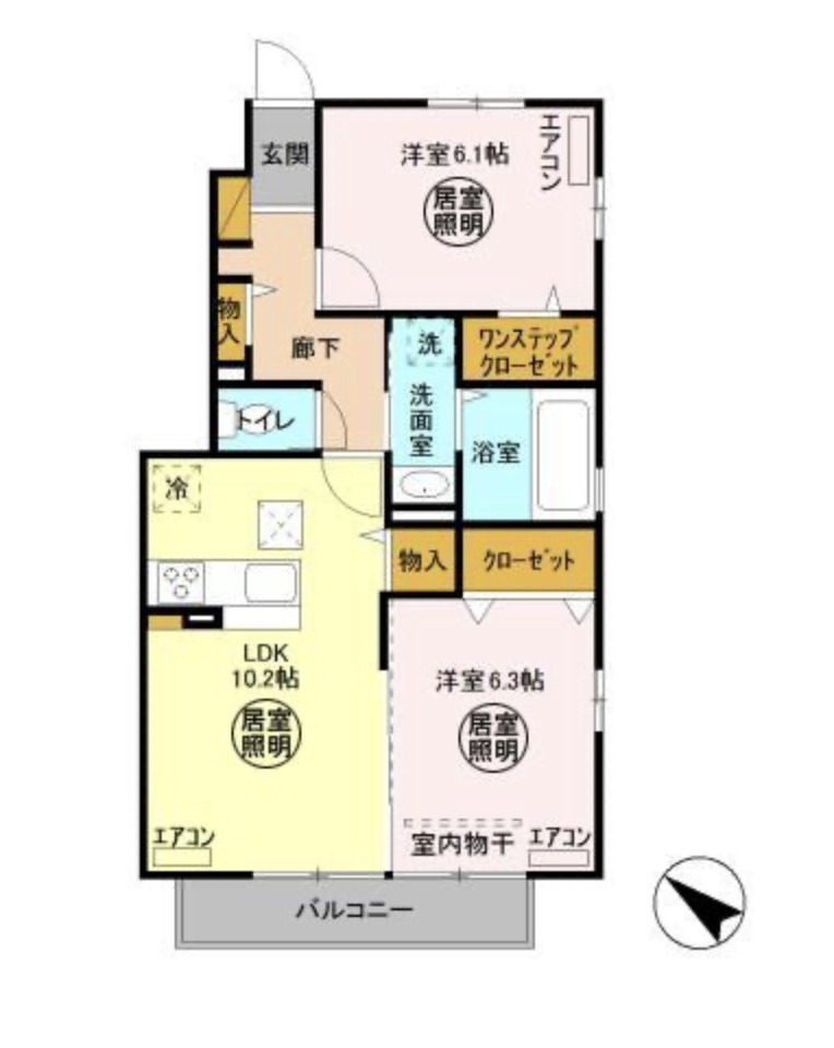 ＪＲ内房線 木更津駅 2階建 築10年の間取り写真