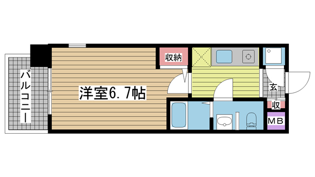 ライジングコート深江本町フラワーパークの間取り写真