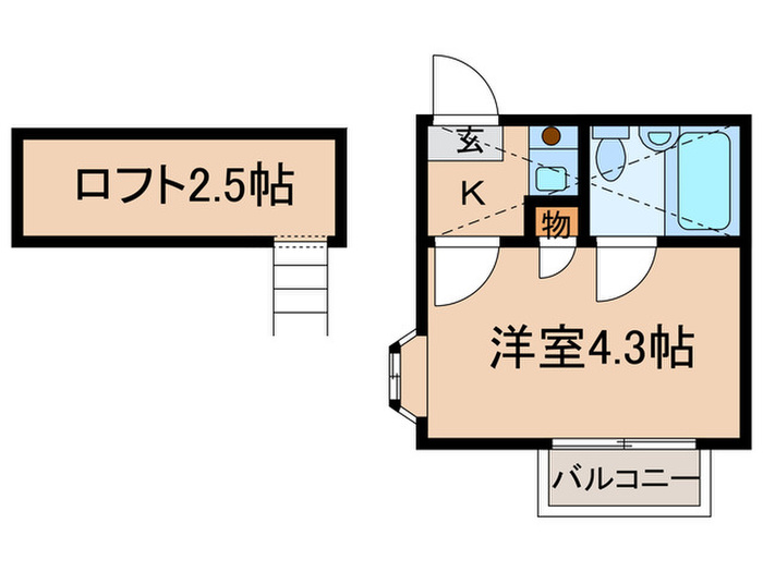 ペアパレス赤塚B棟の間取り写真