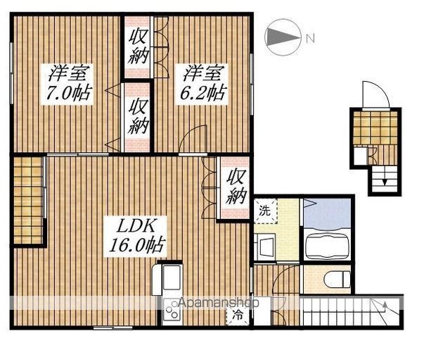 多摩都市モノレール 上北台駅 徒歩15分 2階建 築15年の間取り写真