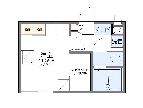 レオパレスももの花の間取り