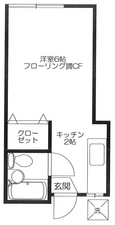 世田谷区池尻のアパートの間取り