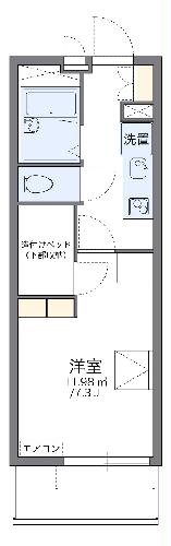 レオパレス金仙寺湖二号館の間取り