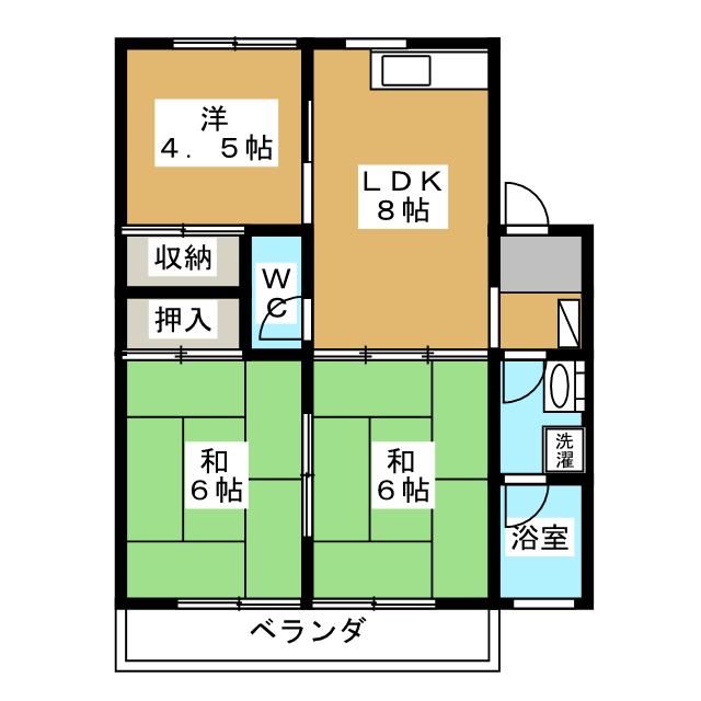 コーポＫＩＫＵ　Ａの間取り