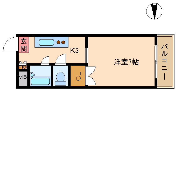 大阪市平野区喜連西のマンションの間取り