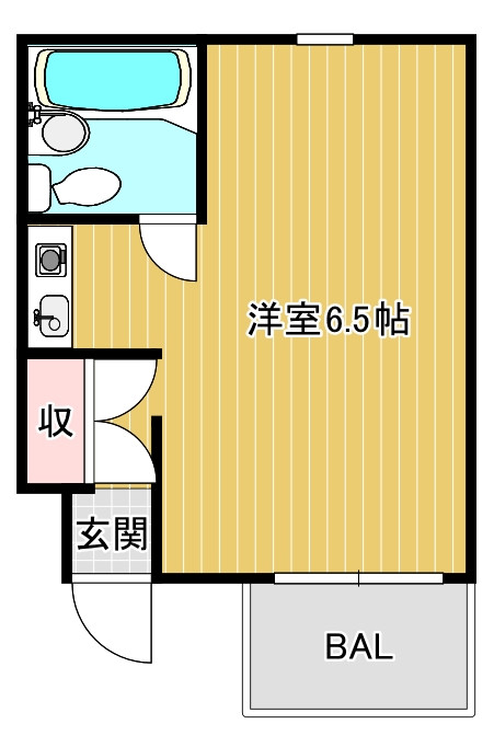 福岡市中央区地行のマンションの間取り