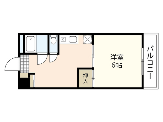 広島市西区大宮のマンションの間取り