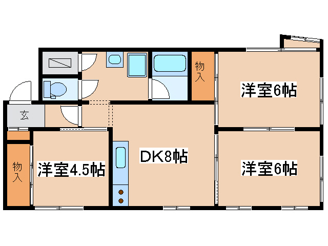 コーポ鶴ヶ岱の間取り