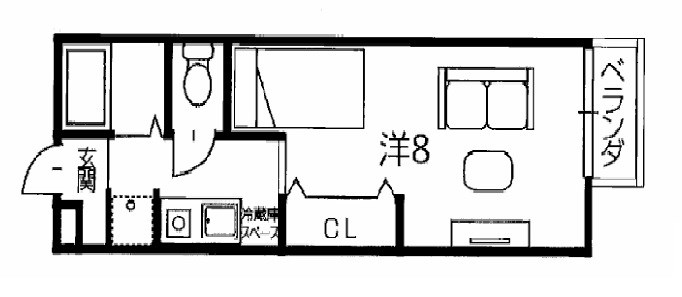 姫路市飾磨区今在家のアパートの間取り