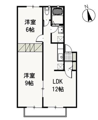 あみん　Ａの間取り