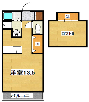 川口市東川口のアパートの間取り