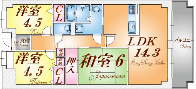 高倉山ハイツの間取り