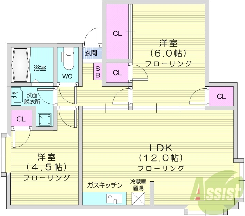 ベルハウス南光台の間取り