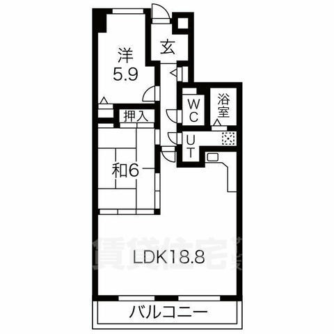 名古屋市瑞穂区雁道町のマンションの間取り