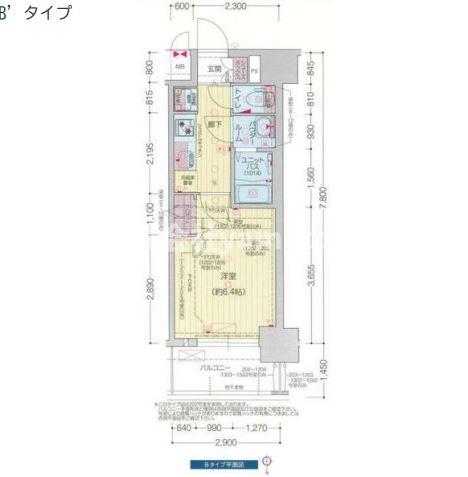 プレサンス堺筋本町エグゼブランの間取り