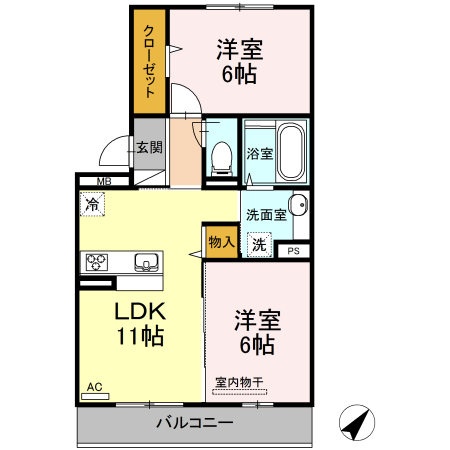 オアシス連島の間取り