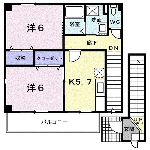 メゾン　プリムローズの間取り