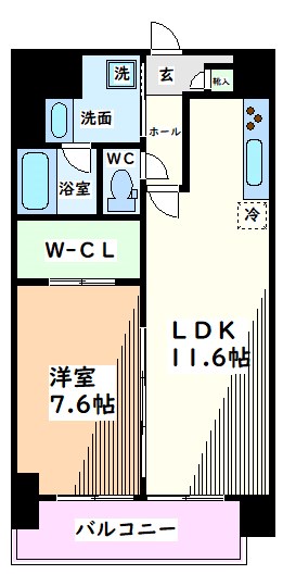 【立川市錦町のマンションの間取り】