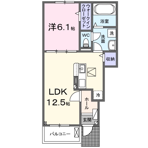 東近江市林田町のアパートの間取り