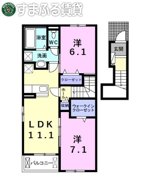 ブリーズ雨池　Iの間取り