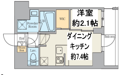 荒川区東日暮里のマンションの間取り