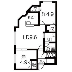 カサトレス白石の間取り