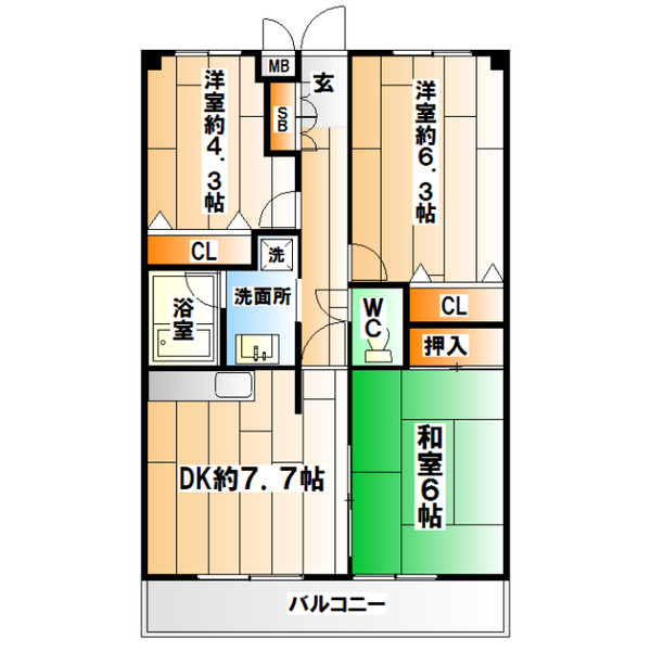 ノーブル須磨の間取り