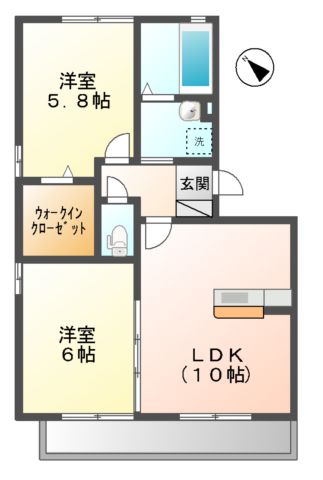 【リビングタウンＩＣ小郡　Ａ棟の間取り】