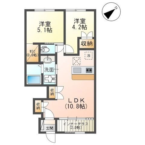 我孫子市中里のアパートの間取り