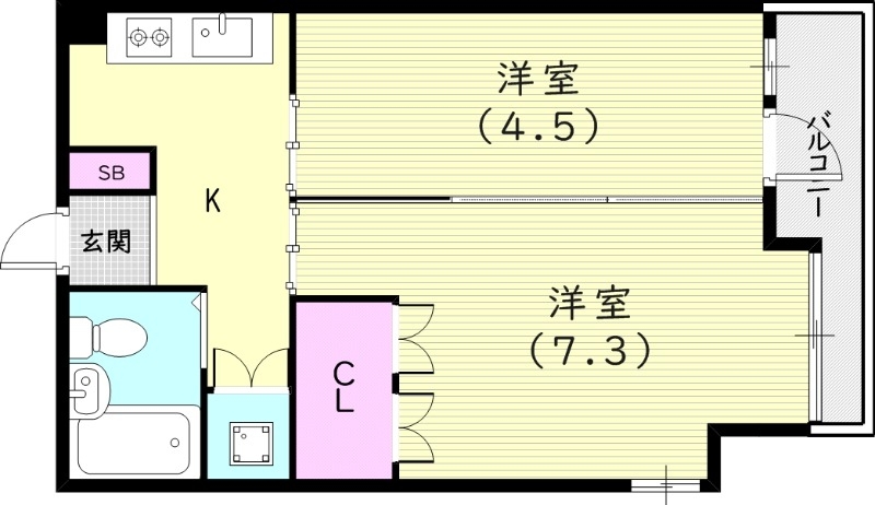 アーク武庫之荘NO5の間取り