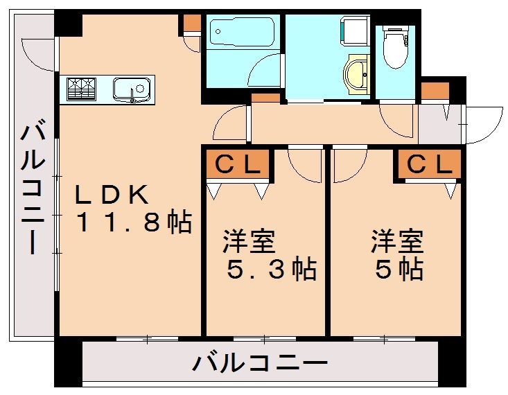 ブルーミングテラス東郷駅前の間取り